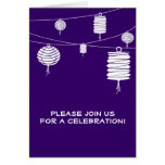 White Lanterns Invitation Card