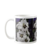 white Larkspur, (Delphinium Hybride) flowers Coffee Mug