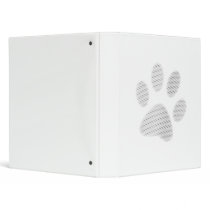 White/Light Grey Halftone Paw Print