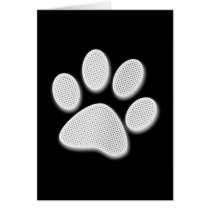 White/Light Grey Halftone Paw Print