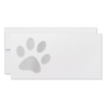White/Light Grey Halftone Paw Print