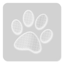 White/Light Grey Halftone Paw Print