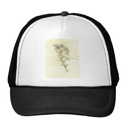 White lilac weed scanned in tissue background trucker hat