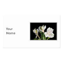 White Lilies. Business Card Templates