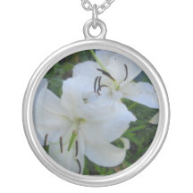 White Lilies Necklace