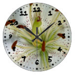 White Lily Close Up wall clocks
