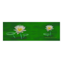 White Lily Mini Bookmarks Business Card Templates