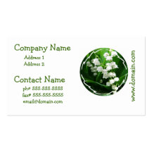 White Lily of the Valley Business Cards