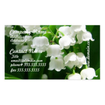 White Lily of the Valley Business Cards