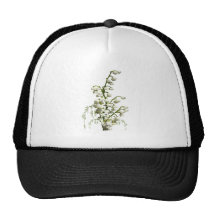 White lily of the valley flowers mesh hats