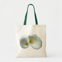 white lily tote bag