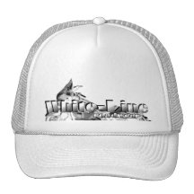White-Line Ball Cap Mesh Hat