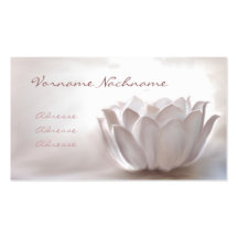 White Lotus Cartes De Visite Personnelles