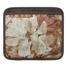 white magnolia blossom i-pad case sleeves for iPads