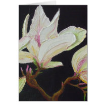 White Magnolia Greeting Card