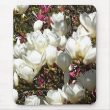 White Magnolia Mousepad