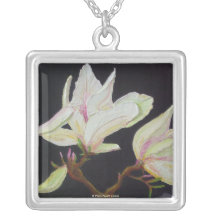 White Magnolia Necklace