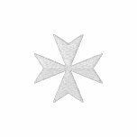 White Maltese Cross Embroidered Shirt