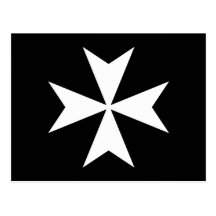 White Maltese Cross Post Cards