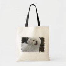 White Maltese Puppy Tote Bag
