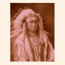 White Man Runs Him - Crow postcards