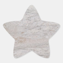 White Marble Star Sticker
