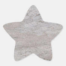 White Marble Star Sticker