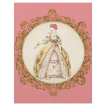 White Marie Antoinette Poodle in Pink Flyer Design
