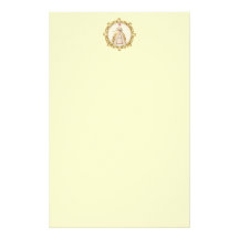 White Marie Antoinette Poodle in Pink Stationery Design