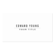 White modern minimalist generic business card template