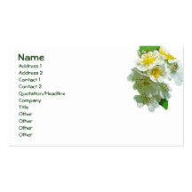 White Multiflora Roses Wildflower Business Card Templates
