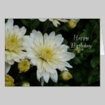 White Mum Birthday card cards