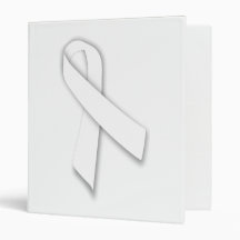 White National Day of Remembrance Ribbon Vinyl Binders