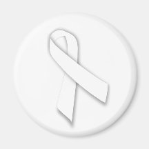 White National Day of Remembrance Ribbon Fridge Magnets