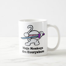 White Ninja On Guard Coffee Mug