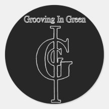 White On Black GIG Sticker.