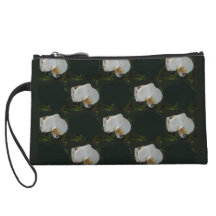 White Orchid Bagettes Bag Wristlets