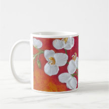 White Orchid Coffee Mugs