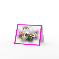"White Orchid Note Card"