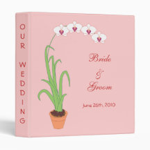 White Orchid Wedding Binder
