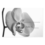 White Orchid Wedding Place Card Business Cards