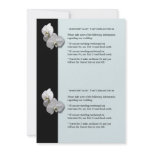 White Orchids Information 1 Sheet invitations