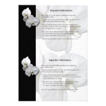 White Orchids Information Sheet 3 Custom Announcement
