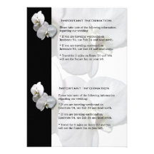 White Orchids Information Sheet 4 Invite