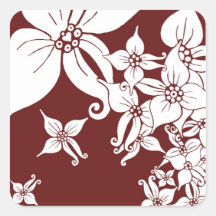 White Orchids Square Sticker