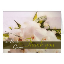 White Orchids thank you Greeting Card