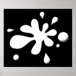White Paint Splodge Print