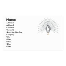 White Peacock Business Cards