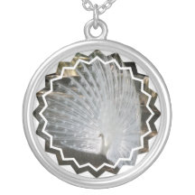 White Peacock Necklace