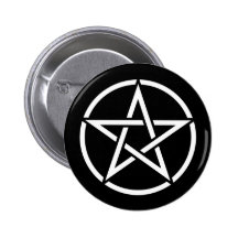 White Pentagram Button